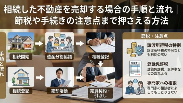 相続した不動産を売却する場合の手順と流れ | 節税や手続きの注意点まで押さえる方法